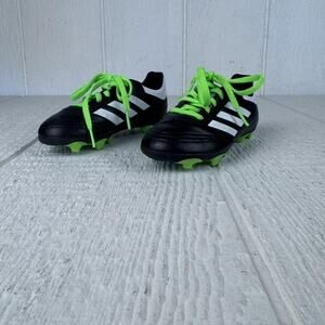 Adidas Goletto VI FG Boys Kids Youth Soccer Cleat Shoes 10.5K Black White Green